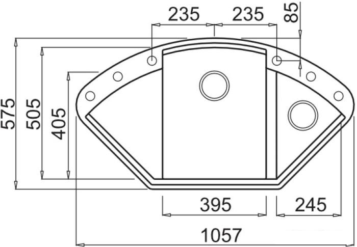 Кухонная мойка Elleci Easy Corner Bianco Titano 68 - фото