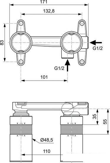 Скрытый механизм Ideal Standard Standard A1313NU - фото