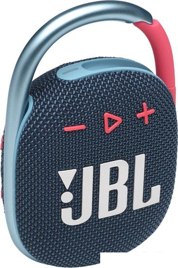 Беспроводная колонка JBL Clip 4 (темно-синий/розовый) - фото
