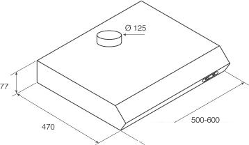 Кухонная вытяжка Jetair Senti WH/F/50 PRF0023851C - фото