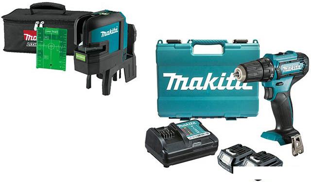 Makita SK106GDZA1 (лазерный уровень, шуруповерт, 2 АКБ, кейс) - фото