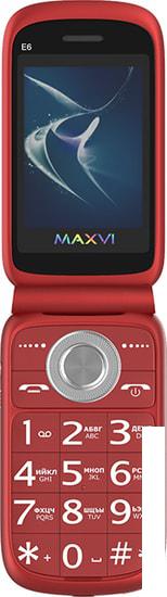 Мобильный телефон Maxvi E6 (красный) - фото