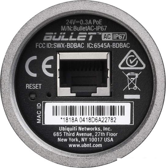 Точка доступа Ubiquiti Bullet AC IP67 BulletAC-IP67 - фото