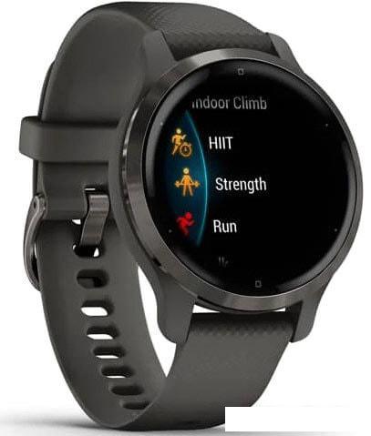 Умные часы Garmin Venu 2S (сланцевая нержавеющая сталь/черный) - фото