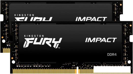 Оперативная память Kingston FURY Impact 2x16GB DDR4 SODIMM PC4-21300 KF426S15IB1K2/32 - фото