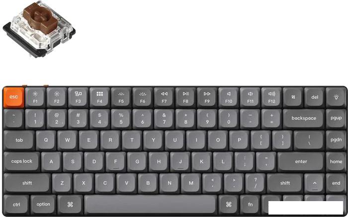 Клавиатура Keychron K3 Max White LED K3M-A3-RU (Gateron Low Profile Brown) - фото