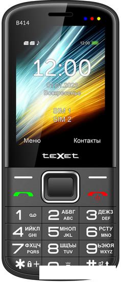 Кнопочный телефон TeXet TM-B414 (черный) - фото