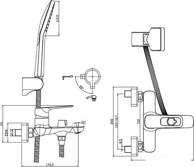 Смеситель Rossinka Silvermix RS46-30 - фото