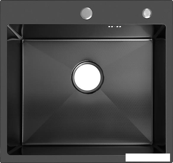 Кухонная мойка ARFEKA Eco AR 500*500 Black PVD Nano Decor - фото
