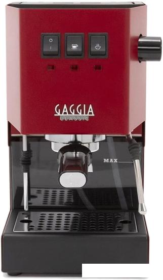 Рожковая помповая кофеварка Gaggia Classic Evo Red 9481/12 - фото