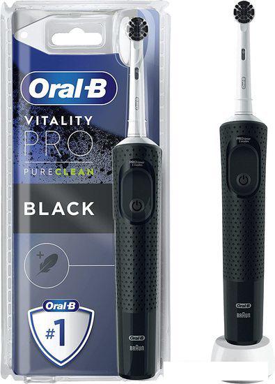 Электрическая зубная щетка Oral-B Vitality Pro D103.413.3 Precision Clean Charcoal PureClean 4210201427759 (черный) - фото