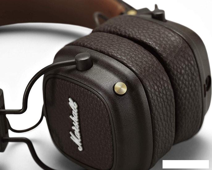 Наушники с микрофоном Marshall Major III Bluetooth (коричневый) - фото