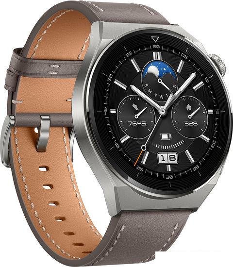 Умные часы Huawei Watch GT 3 Pro Titanium 46 мм (серый) - фото
