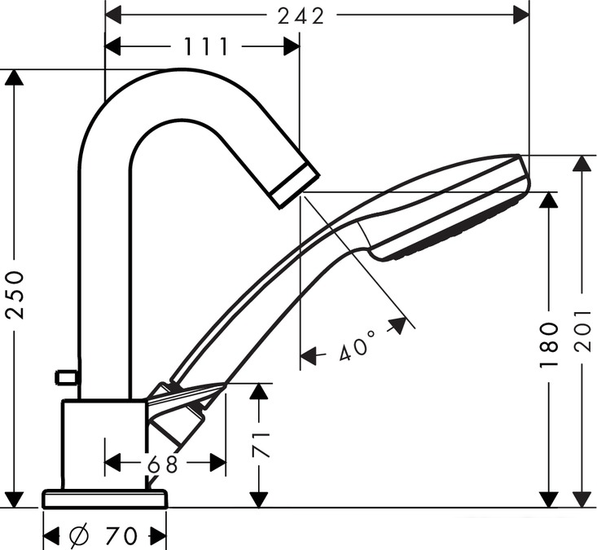 Смеситель Hansgrohe Logis 71310000 - фото