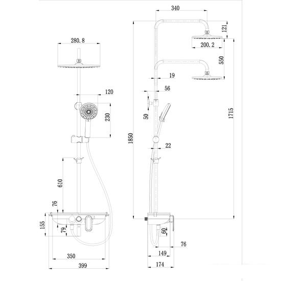 Душевая система  Lemark Tropic LM7012C - фото