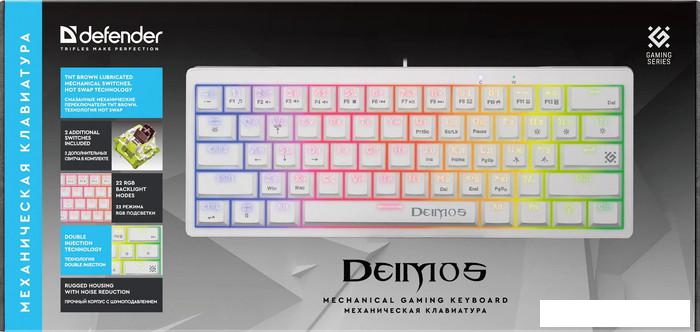 Клавиатура Defender Deimos GK-303 (белый) - фото