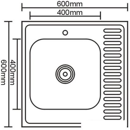 Кухонная мойка Stellar 6060R-D 20 см - фото