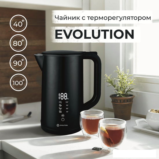 Электрический чайник Evolution KP15181 LED - фото