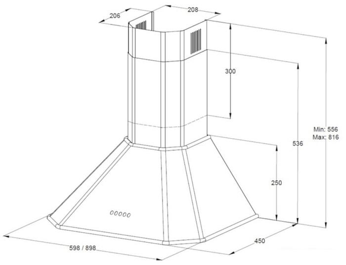 Кухонная вытяжка Korting KHC 9839 RGN - фото