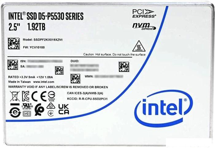 SSD Intel D5-P5530 1.92TB SSDPF2KX019XZN1 - фото