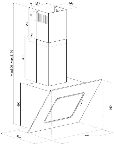 Кухонная вытяжка BEKO HCA 62540 B - фото