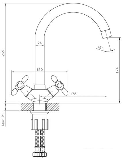 Смеситель Decoroom DR53028 - фото