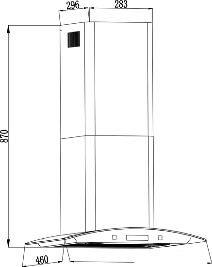 Кухонная вытяжка Backer QD60E-MC Black 12K - фото