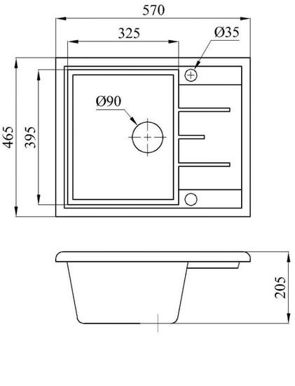 Кухонная мойка AV Engineering Platinum AV765495PBK (черный) - фото