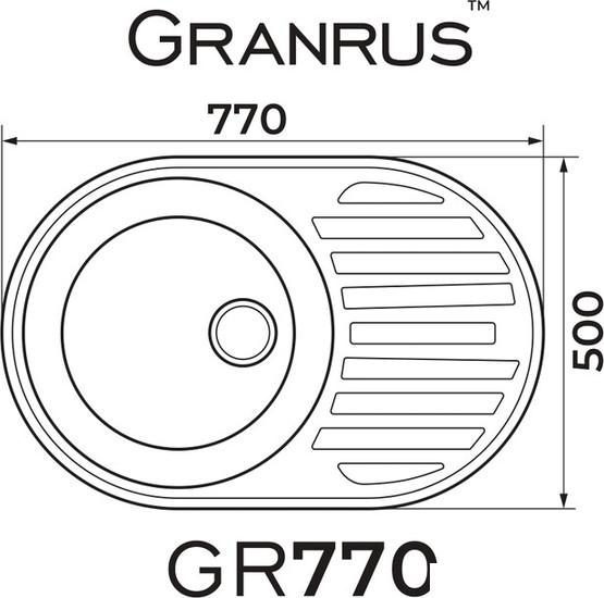 Кухонная мойка Granrus GR-770 (бежевый) - фото