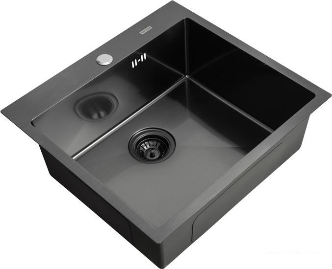 Кухонная мойка ARFEKA AF 550*505 Black PVD Nano - фото