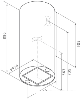 Кухонная вытяжка Jetair Pipe IX/A/43 (PRF0099288) - фото