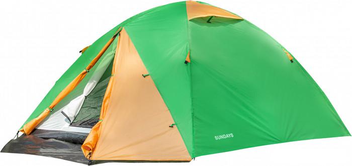 Треккинговая палатка Sundays ZC-TT009-4P v2 (зеленый/желтый) - фото
