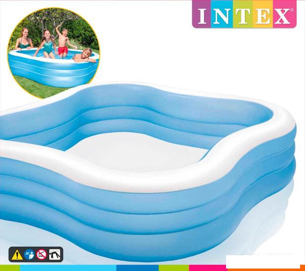 Надувной бассейн Intex Swim Center 57495 (229х56, голубой) - фото