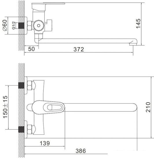 Смеситель Эверест B22-274A - фото