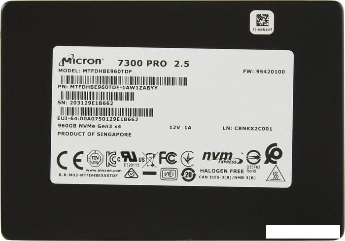 SSD Micron 7300 Pro 3.84TB MTFDHBE3T8TDF-1AW1ZABYY - фото