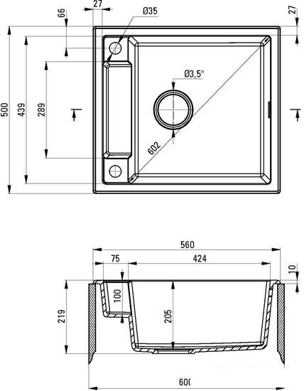 Кухонная мойка Deante Magnetic ZRM N113 - фото