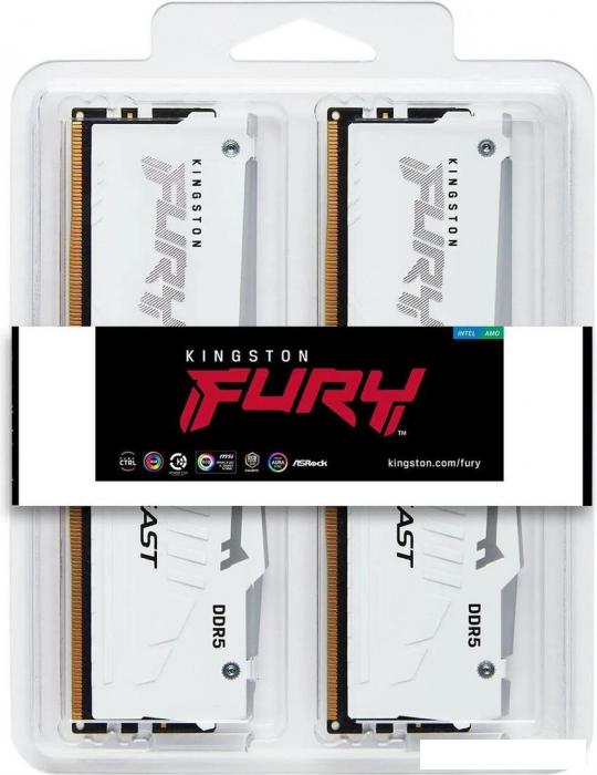 Оперативная память Kingston FURY Beast RGB 2x16ГБ DDR5 5200 МГц KF552C40BWAK2-32 - фото