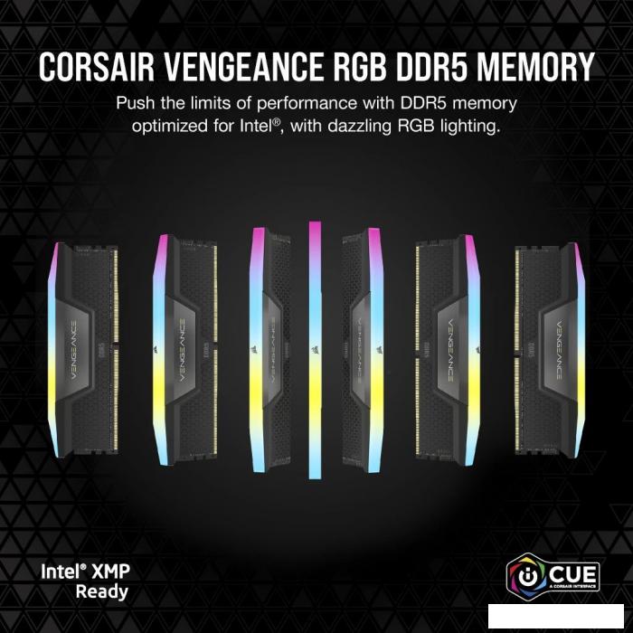 Оперативная память Corsair Vengeance RGB 2x16ГБ DDR5 6000 МГц CMH32GX5M2E6000C36 - фото