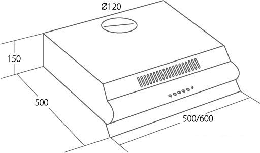 Кухонная вытяжка Akpo P3060 WK-7 (нержавеющая сталь) - фото