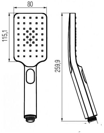 Душевая лейка Valvex Dali Black 2445720 - фото