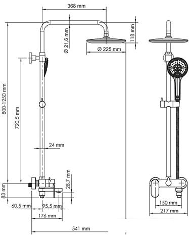 Душевая система Wasserkraft A17401 - фото