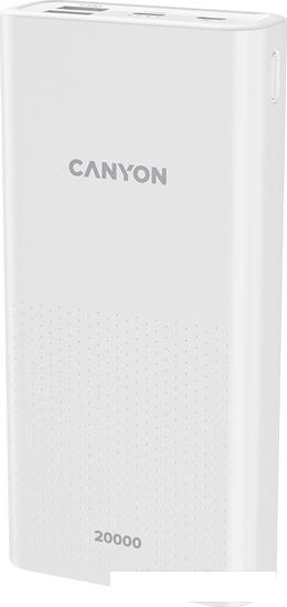 Внешний аккумулятор Canyon CNE-CPB2001W 20000mAh (белый) - фото