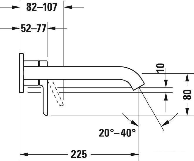 Смеситель Duravit C.1 C11070004010+GK1900002000 - фото