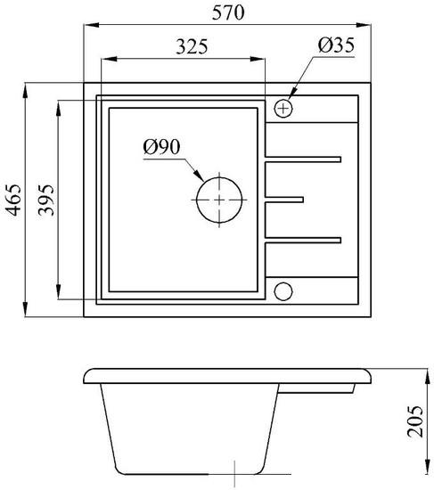 Кухонная мойка БелЭворс Mila L + смеситель W4998-4-20 (бежевый) - фото