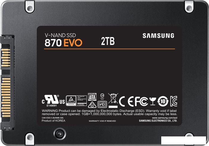 SSD Samsung 870 Evo 2TB MZ-77E2T0BW - фото