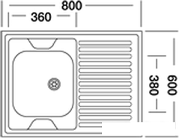 Кухонная мойка Kromevye N 220 - фото