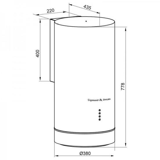 Кухонная вытяжка Zigmund & Shtain K 013.4 W - фото