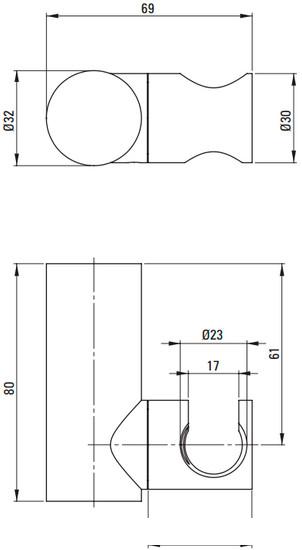 Держатель душевой лейки Deante Round Bianco ANR_A21U - фото