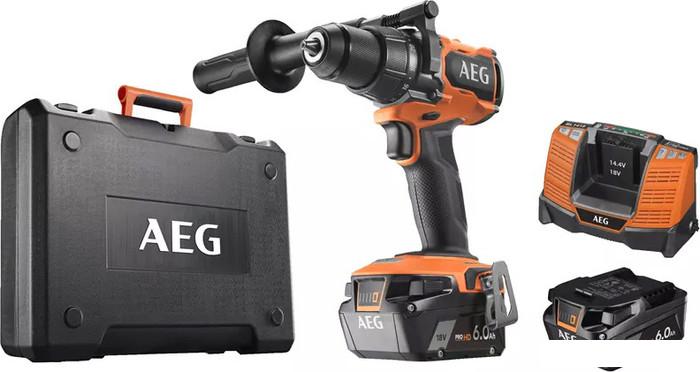 Ударная дрель-шуруповерт AEG Powertools BSB 18BL2-602K 4935481043 (с 2-мя АКБ, кейс) - фото