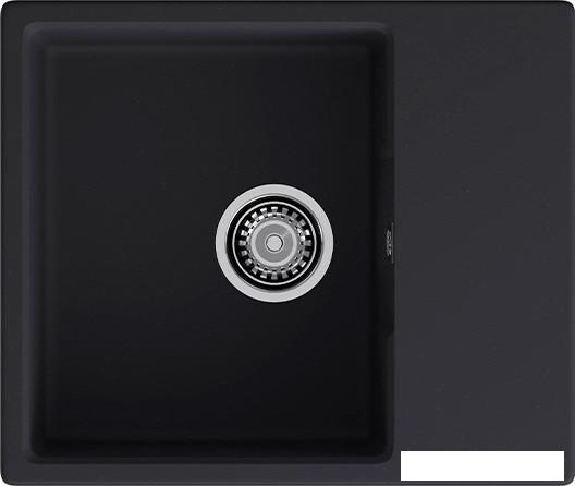 Кухонная мойка GranFest QUARZ GF-UR-658L (черный) - фото